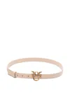 Pinko `love Birds` Thin Belt In 中性色