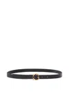 Pinko Reversible Thin Leather Belt In Black