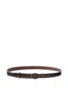 Pinko Logo-buckle Leather Belt In Brown