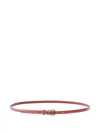 Pinko Logo-buckle Leather Belt In Pink