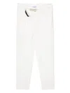 Pinko Logo-buckle Trousers In White