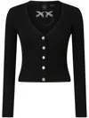 Pinko Black Long-sleeved Cardigan In Schwarz