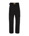 Pinko Black Cropped Trousers In Black