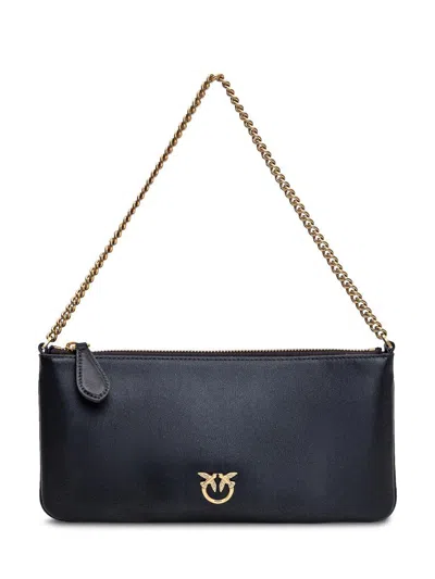 Pinko Logo Clutch Bag In Black