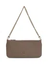 Pinko Logo Clutch Bag In Brown