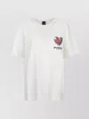 Pinko Logo Crew Neck Graphic Print Short Sleeve T-shirt In White