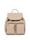 Pinko Logo-debossed Backpack In Neutral