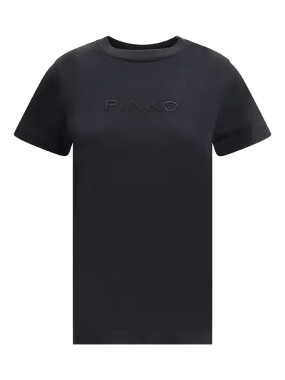 PINKO LOGO-DETAIL COTTON T-SHIRT