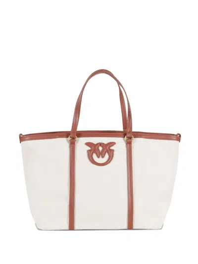 Pinko Logo-detail Cotton Tote Bag