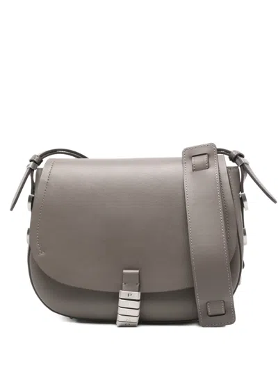 Pinko Logo-detail Cross Body Bag In Gray