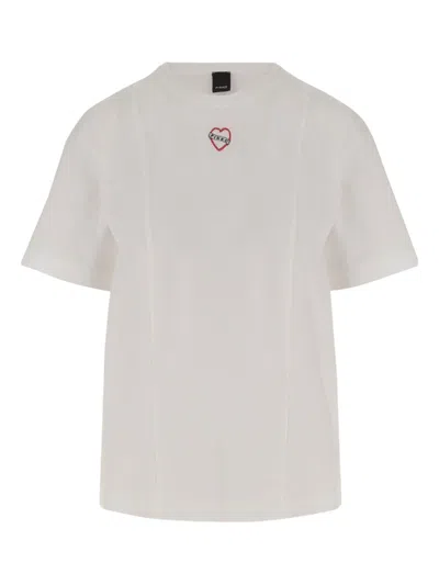Pinko Logo-detail Short-sleeved T-shirt In White