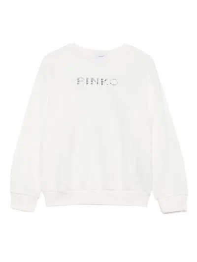 Pinko Kids' Logo-detail Sweatshirt In White