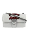 Pinko Logo Details Shoulder Bag In White