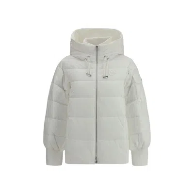 Pinko Logo Down Jacket In Neutral