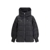 Pinko Technical Canvas Jacket With Hood In Black