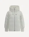 Pinko -line Down Jacket With Logo Patch In Neutral