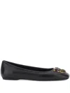 Pinko Logo-embellished Ballerina Flats In Black