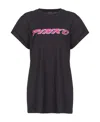 Pinko Logo-embellished Cotton T-shirt In Black