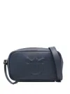 Pinko Logo-embossed Belt Bag In Blue