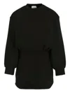 Pinko Logo-embossed Long-sleeved Casual Dress In Black