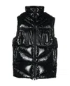 Pinko Logo-embossed Puffer Gilet In Black
