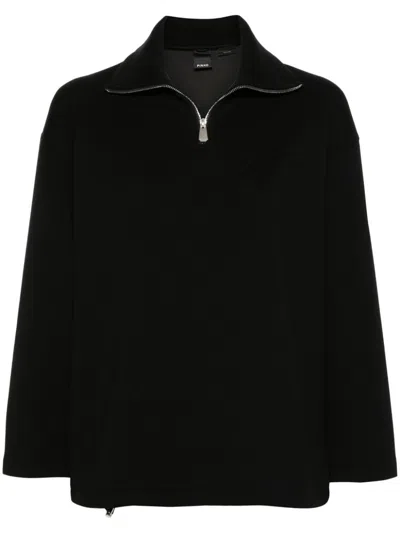 Pinko Stretch Jersey Sweatshirt In Black