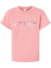Pinko Open-necked Black Shirt In Pink