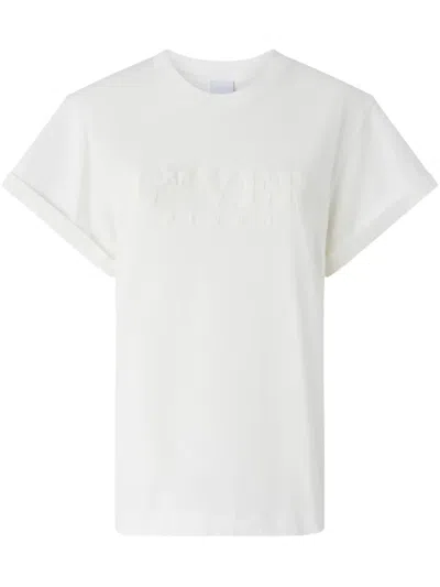Pinko Logo Embroidery T-shirt In White