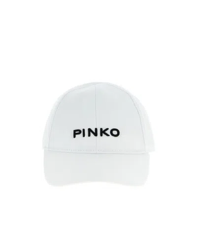 Pinko Logo Embroidered Break Dance Baseball Cap In White