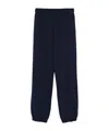 Pinko Logo-embroidered Cuffed Track Pants In Blue