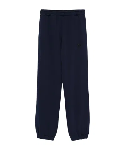 PINKO LOGO-EMBROIDERED CUFFED TRACK PANTS