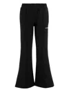 Pinko Logo-embroidered Flared Trousers In Black