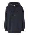 Pinko Sweatshirt With Logo Embroidery And Hood In Black