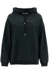 PINKO PINKO LOGO EMBROIDERED HOODIE