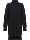 Pinko Logo-embroidered Knitted Dress In Schwarz