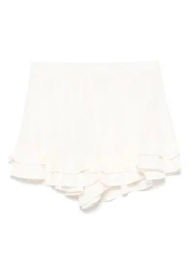 Pinko Kids' Logo-embroidered Shorts In White