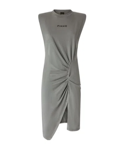 PINKO PINKO LOGO-EMBROIDERED SLEEVELESS MINI DRESS
