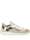 Pinko Logo-embroidered Sneakers In Neutrals