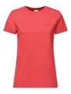 Pinko Logo Embroidered Plain Design T-shirt In Red
