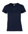Pinko Crew Neck Short Sleeves Top In Blue