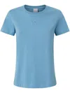 Pinko Crew Neck Short Sleeves Top In Blue