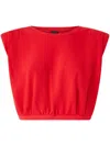 Shop Pinko Logo-embroidered Tank Top In Red