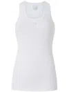 Pinko Logo-embroidered Tank Top In White