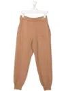 Pinko Logo-embroidered Track Pants In 褐色
