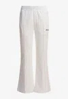 Pinko Logo Embroidered Track Pants In White