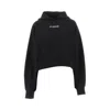 Pinko Cotton Cropped Sweatshirt With Logo