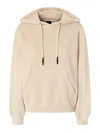 Pinko Hooded Knitwear With Drawstring And Kangaroo Pocket In Neutral