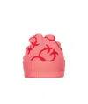 Pinko Logo-jacquard Beanie Hat In Pink