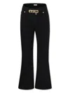 Pinko Black Jeans For Girl With Logo In Black