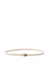 Pinko Thin Leather Belt 1 Cm In Neutral